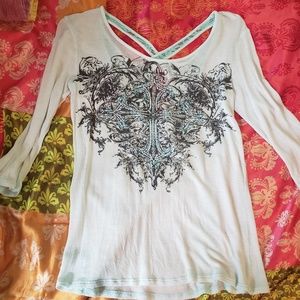 Angels and Diamonds three quarter length shirt